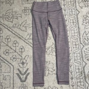 multiple purple striped lululemon leggings